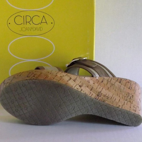 Circa Joan & David Xema Tan Cork Wedge Sandals - Picture 6 of 8